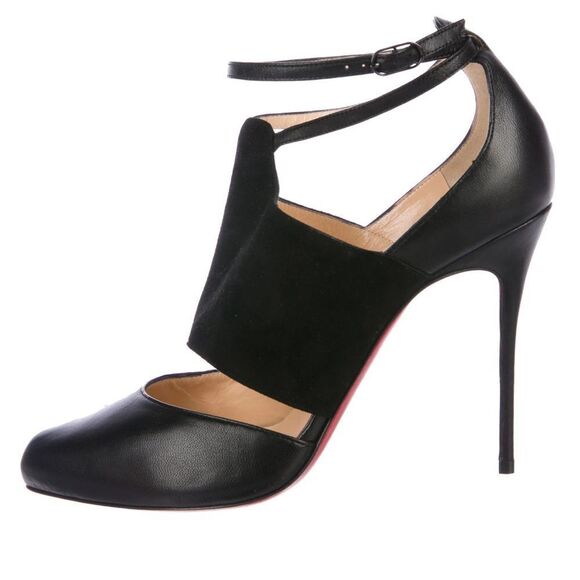 Christian Louboutin Shoes - Christian Loboutin Trotter Banded Ankle-Wrap Pump  Black EU 38.5 EUC